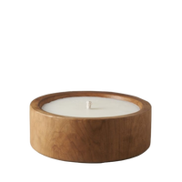Cuenco de vela de madera de diseño antiguo, decoración única para interiores y exteriores para Navidad y cumpleaños para regalar
