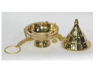 Offre Spéciale – Brûleur d'encens en laiton nickelé perforé motif Lune et Étoile avec poignée en bois – Coffret cadeau d'encens indien – Décoration intérieure et spiritualité