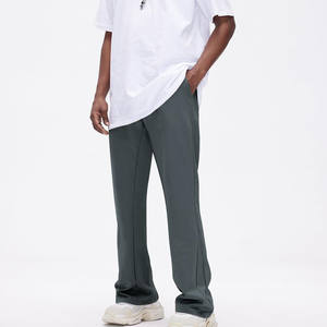 Pantalons pour hommes grande taille décontractés intelligents pour hommes saison d'hiver taille moyenne pantalon slim anti-rides teint uni avec cordon de serrage - Product Image 1