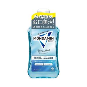 Enjuague Bucal Antiséptico Mondamin Spicy Mint de Earth Pharmaceutical, 1000 ml, con Aroma a Fresa - Product Image 1