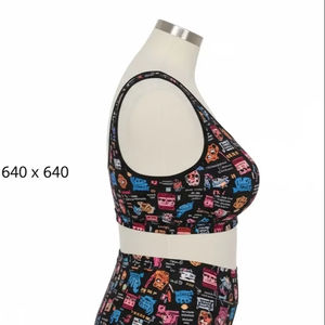 Sujetador Deportivo de Talla Grande con Estampado por Transferencia de Calor, con Spandex y Nailon Elástico, Soporte Activo para Fitness, Ropa Deportiva para Gimnasio, Suministro al por Mayor - Product Image 4