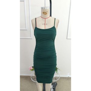 Vestido midi Sandy con tirantes finos y cuello redondo para mujer, 34460 - Esmeralda - Product Image 3