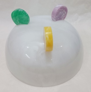 Cuenco para servir de resina Rosa 2025 de lujo Diseño de forma redonda elaborado en 3D para presentación de alimentos Mejor tarifa garantizada - Product Image 4