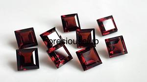 Granate Natural Talla Cuadrada 4mm - Granate Rojo Suelto Talla Cuadrada de Alta Calidad - Product Image 6