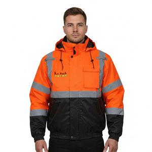 Chaqueta de Seguridad de Alta Visibilidad para Hombre, Ropa de Trabajo, Chaqueta Reflectante de Seguridad con Logotipo Personalizado, Ropa de Trabajo para Exteriores, Chaquetas Cortavientos de Tejido Suave - Product Image 5