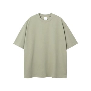 เสื้อยืดผู้ชายแขนสั้นคอกลมผ้าคอตตอนสีพื้นพิมพ์ลายโลโก้ตามสั่ง - Product Image 4