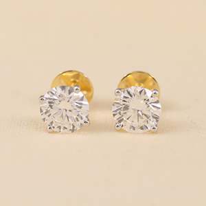 Boucles d'oreilles solitaires en diamant de laboratoire écologiques, bijoux de luxe durables - Product Image 6