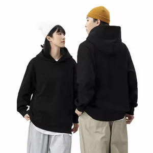 Logo personnalisé de haute qualité 400G 100% coton polaire lourde vierge surdimensionné grande taille à capuche unisexe - Product Image 4