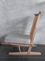 Chaise longue en teck massif rembourrée pour hôtel boutique, restaurant, villa, complexe hôtelier, café, mobilier commercial pour l'hôtellerie