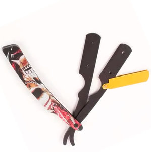 ANAAIF Couteau de rasage en acier inoxydable à bord droit et pliable pour l'épilation du corps - Product Image 2