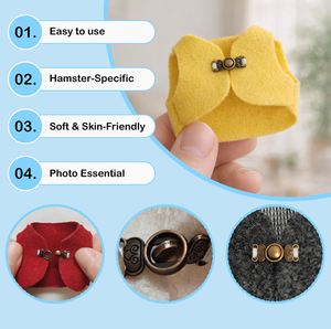 Chaleco para Mascotas Pequeñas, Ropa para Hámster, Traje de Poliéster para Mascotas Pequeñas, Ropa para Conejillos de Indias, Lindo, Cómodo, Transpirable, Cálido para Invierno, Estilo Occidental - Product Image 3