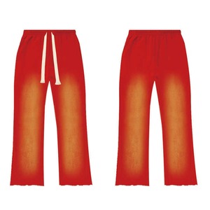 Pantalon de jogging unisexe 85% coton 15% polyester de haute qualité pantalon de survêtement pour hommes à jambe évasée hip hop imprimé logo personnalisé - Product Image 5