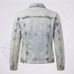 Veste en jean pour femme, doublure en laine et lin respirante, fermeture à boutons, manches longues, design tendance, taille XL, fabriquée pour l'automne et l'hiver - Product Image 2