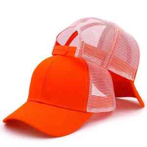 Casquettes de camionneur de haute qualité et de profil élevé, casquettes de sport en coton, logo brodé personnalisé, casquette de camionneur en maille, casquette à 6 panneaux réglable - Product Image 5