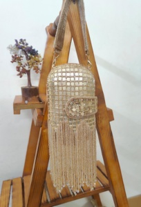 Sac à rabat en pierres de haute qualité, pochette artisanale pour femmes, soirée, fête, Inde, vente en gros, exportation - Product Image 3