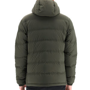 Veste matelassée en toile à capuche pour homme, légère, matelassée, chaude, isolée, avec logo sur le devant, pour le travail en extérieur, les voyages d'hiver - Product Image 2