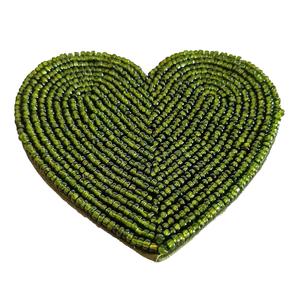 Posavasos de Yute con Cuentas Hecho a Mano, Alta Calidad, Moderno, Redondo, 300 mm de Diámetro, Duradero y Decorativo - Product Image 1