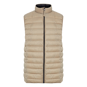 Chaleco de cuero sin mangas con logotipo personalizado para hombre, chaleco acolchado grueso con cierre de cremallera de talla grande para invierno - Product Image 2