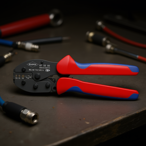 Pinzas de crimpado Knipex-PreciForce para conectores coaxiales BNC TNC pulidos para RG 58/174/188/316 - Product Image 3