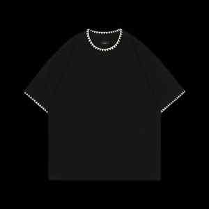 T-shirt streetwear surdimensionné et lourd, style graphique vintage, épaules tombantes, 100% coton, prêt pour l'impression numérique directe, t-shirt personnalisé - Product Image 5