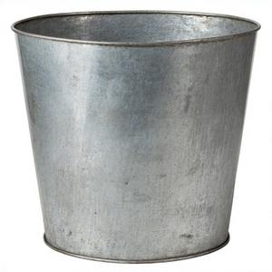 Jardinière galvanisée décorative TinHeritage avec bords en détresse pour pot de fleur en métal antique de jardin à usage décoratif - Product Image 2