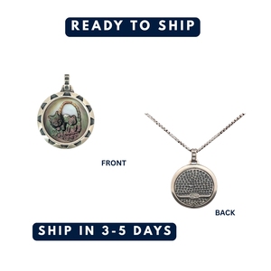 จี้รูปแมวเหมียวทำจากเงินแท้ 925 ประดับมุกดำทรงกลม ดีไซน์เรียบง่าย/สปอร์ต เหมาะสำหรับทุกเพศ |   OEM - Product Image 3