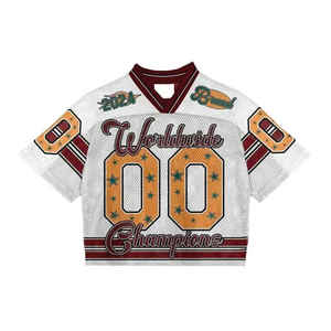 Uniforme de fútbol americano personalizado de calidad superior jerseys de fútbol de malla absorbente de sudor para hombres, mujeres y niños - Product Image 4