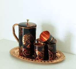 Pichet à eau en métal élégant et écologique avec couvercle pour cuisine à domicile fêtes mariages hôtels et restaurants vaisselle - Product Image 3