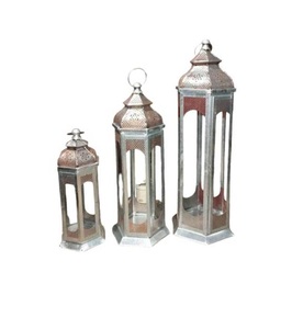 Juego de faroles colgantes de hierro de alta calidad de 3 piezas con acabado pulido para decoración del hogar farolillos colgantes de Metal - Product Image 3