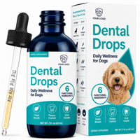 Gouttes dentaires premium pour chiens – Complément liquide pour l'hygiène buccale, haleine fraîche, soutien contre la plaque et le tartre, formule quotidienne pour le bien-être dentaire