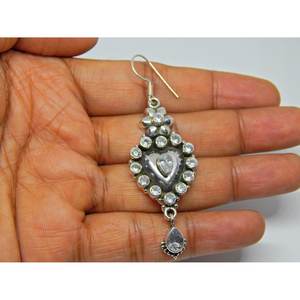 925เครื่องประดับเงินแท้ทำมือต่างหูลูกบาศก์เซอร์โคเนียเป็นรูปผีเสื้อของขวัญพลอยเพทายสำหรับ Women-E0390-GS หญิง - Product Image 1