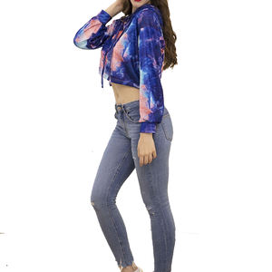 Casual,Streetwear, hombro caído, transpirable, ecológico, sudaderas con capucha Drop-shoulder Custom Print Logo Casual Crop Top Hoodie - Product Image 3