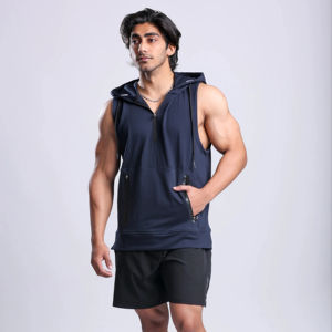 เสื้อฮู้ดออกกำลังกายแบบไม่มีแขนสำหรับผู้ชาย ออกแบบมาเพื่อการฝึกซ้อม ฟิตเนส และเพาะกาย - Product Image 1