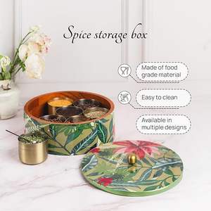 ที่เก็บเครื่องเทศไม้ธรรมชาติพิมพ์ลายทันสมัย คุณภาพสูง เป็นมิตรกับสิ่งแวดล้อม ปรับความละเอียดได้ ช่องเก็บของกว้างขวาง ล้างในเครื่องล้างจานได้ - Product Image 5