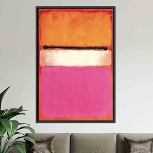 Mark Rothko Style Canvas Print: Minimalist Tempered Glass Wall Art,BLACK <b>FRAMED</b> CANVAS - Product Image 1