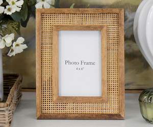 Nouveau cadre photo en bois d'acacia et incrustation d'os en fer et résine de conception pour la maison et le restaurant de l'Inde Ata International - Product Image 5