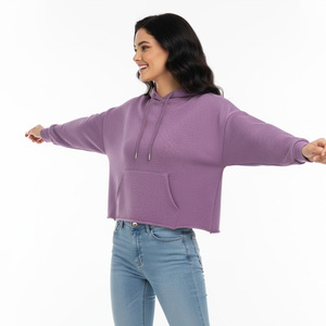 Sudadera Deportiva Corta de Invierno para Mujer, Proveedor de Fábrica OEM, Venta al por Mayor, Personalizada, Ropa Deportiva para Gimnasio, Sudadera de Moda 100% Algodón - Product Image 6