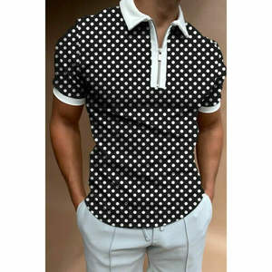 Camiseta de Punto Antiarrugas con Estampado Personalizado de Primera Calidad para Hombre, Manga Corta, Verano - Product Image 6