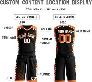 Conjunto de uniforme de baloncesto personalizado para hombres camiseta y pantalones cortos impresos por sublimación con nombre y número de equipo - Product Image 4