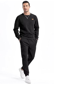 Ensemble de survêtement pour homme en 2 pièces, tenue décontractée, sweat-shirt à col rond en jacquard, jogging, pantalon de survêtement, ensemble de survêtement - Product Image 2