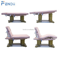 Table de massage rose de couleur personnalisée, lit d'extension de cils électrique de luxe pour salon