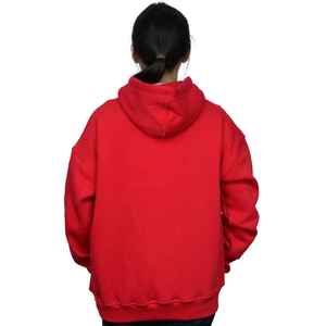 เสื้อมีฮู้ดสีแดงสดใสสำหรับผู้หญิงเสื้อสวมหัวมีฮู้ดผ้าคอตตอนฟลีซแบบลำลองสำหรับสตรีทแวร์พร้อมจัดส่งเร็ว - Product Image 6