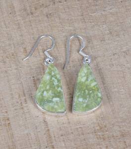 Pendientes de Plata de Ley con Ópalo Verde, Joyería Hecha a Mano, Piedra de Nacimiento de Octubre, Elegante Regalo de Piedra Preciosa para Mujer - Product Image 5