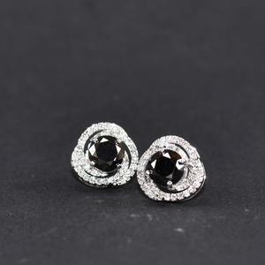 Belle boucle d'oreille en argent sterling Moissanite bijoux personnalisés boucle d'oreille en diamant à facettes bague de fiançailles cadeau pour elle - Product Image 5