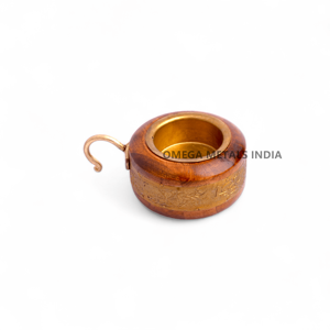 Decorative Arabic Bakhoor <b>Burner</b> Metal <b>Incense</b> <b>Holder</b> with Wooden Base for Majlis Decoration - Product Image 4