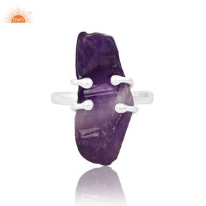 Best Quality Sterling Silver Natural Stalactite <b>Amethyst</b> Gemstone Stackable <b>Ring</b> Custom Jewelry for Women Gift for Her - Product Image 3