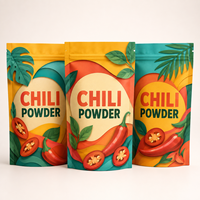 Sachet d'emballage personnalisé imprimé pour poudre de chili et assaisonnements piquants, fournisseur de pochettes alimentaires refermables