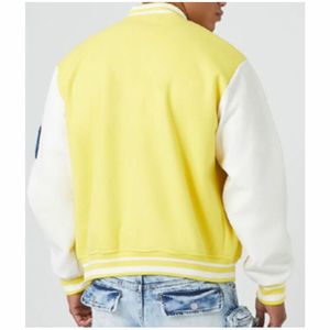 Veste de baseball universitaire pour hommes, vente en gros, veste de baseball personnalisée, grande taille, veste à capuche en velours côtelé à manches longues pour hommes, hiver - Product Image 4