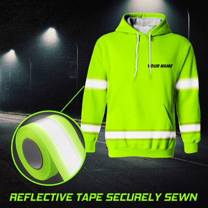 Hi Vis Hoodie Cerf Camo Motif Nom Personnalisé Logo Société Sécurité Vêtements De Travail Réfléchissant À Manches Longues Pour Les Amoureux De La Chasse - Product Image 5