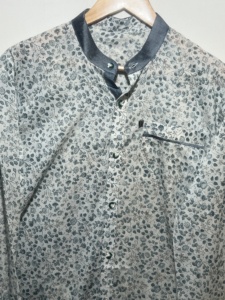 Camisa Casual de Algodón con Estampado a Mano para Hombre, Elegante y Atractiva |   Colección de Camisas Florales de Manga Larga 100% Algodón - Product Image 2